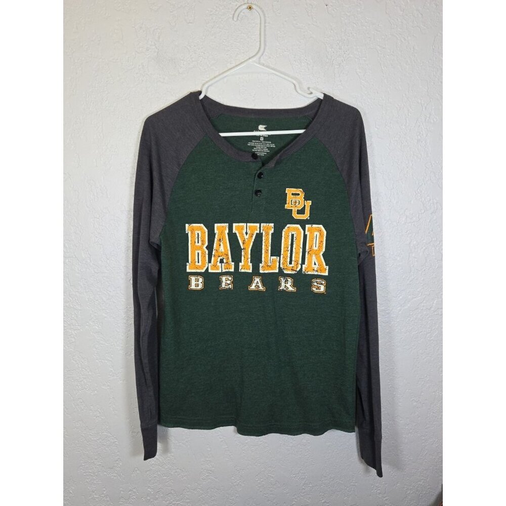 Baylor Bears Baseball T Shirt Long Sleeve Medium Colosseum Long Sleeve